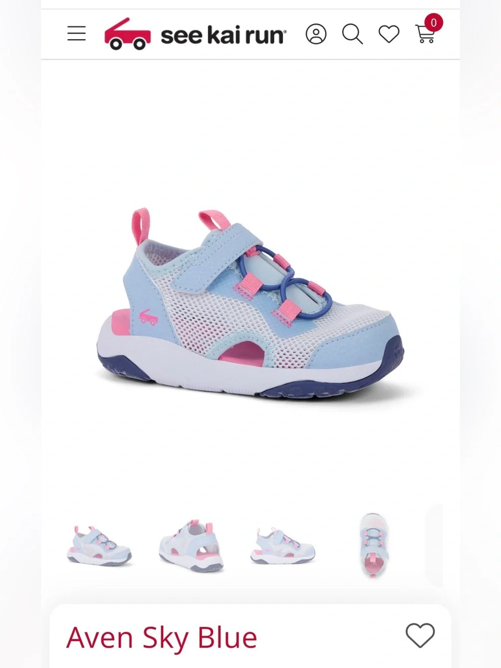NWT See Kai Run Aven Water Shoes in Sky Blue
